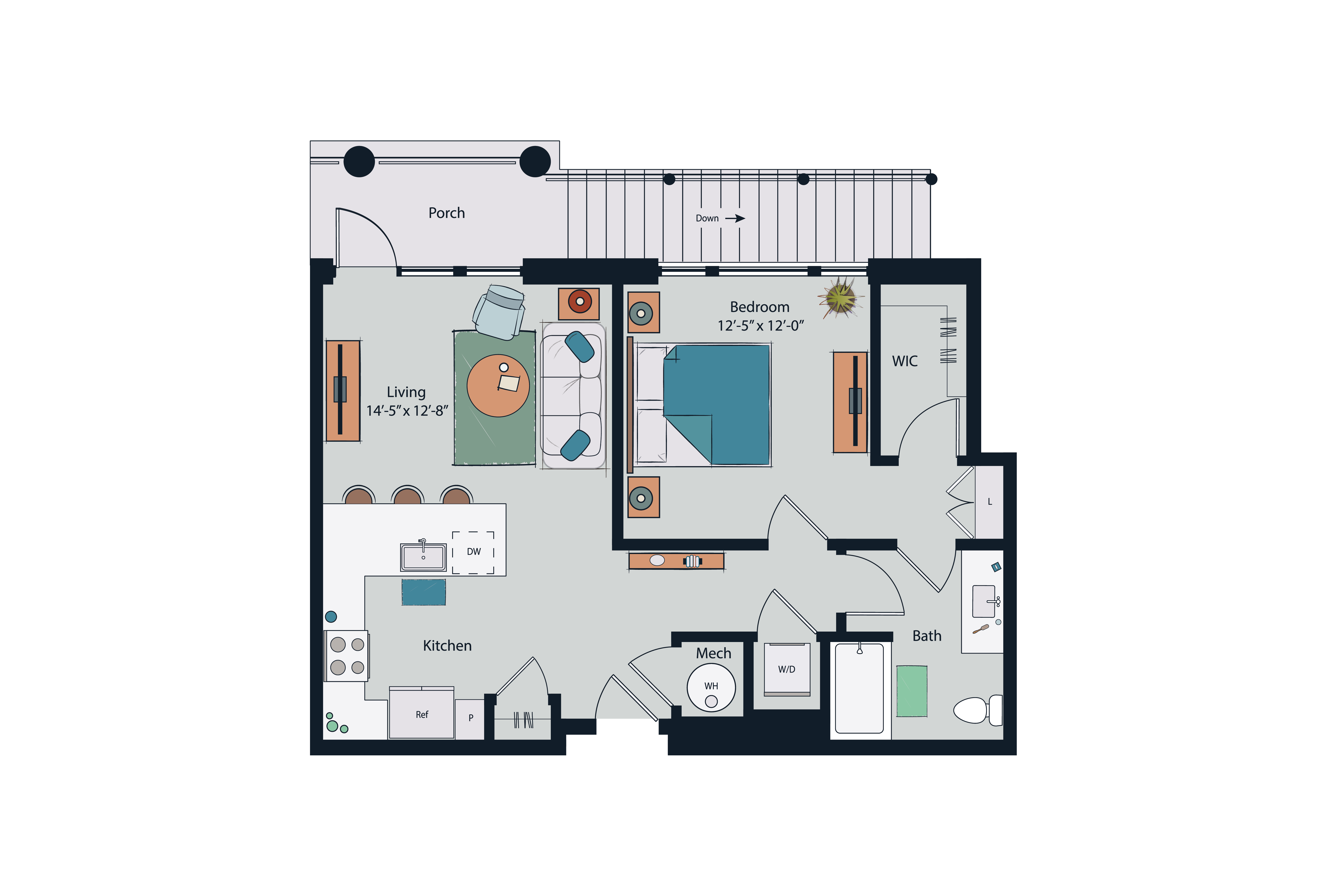 Floor plan layout diagram for A3